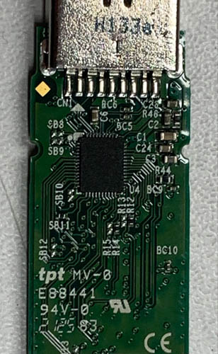 Cutted connector and part of PCB Image