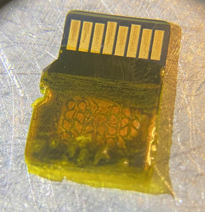 Tape on monolith, from angle Image